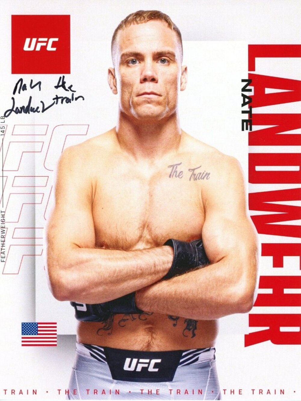 Nate Landwehr Signed UFC Photo 8.5x11 Autograph MMA Proof COA